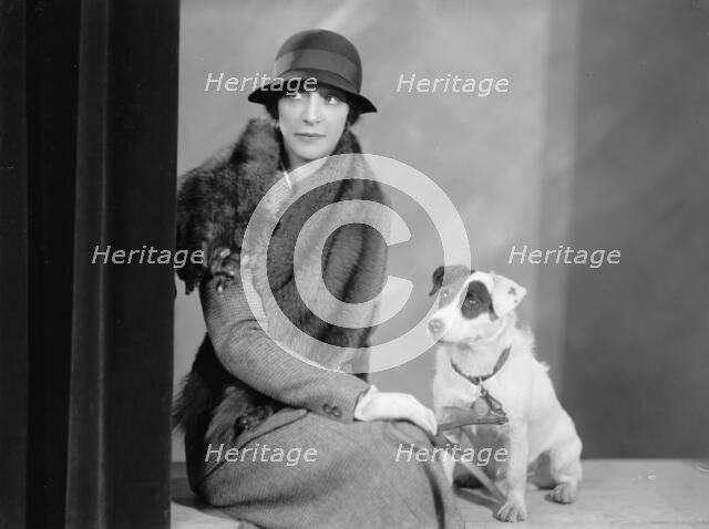 Foote, Walter A., Mrs. Portrait. with Dog, 1933. Creator: Harris & Ewing.