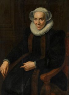 Portrait of Maria van Utrecht (c.1552/53-1629), 1615. Creator: Paulus Moreelse.
