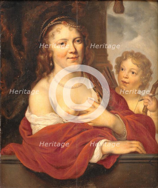 A Lady and her Child as Venus and Cupid, 1648-1649. Creator: Govaert Flinck.