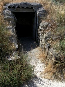 Entrance in an observation point at the high point where the defense of the 'Tossal del Deu' know…