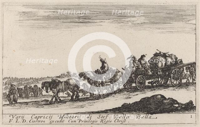 Baggage Train, c. 1641. Creator: Stefano della Bella.