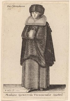 Mulier Generosa Viennensis Austri, 1642. Creator: Wenceslaus Hollar.