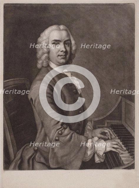 Portrait of the organist and composer John Stanley (1712-1786). Creator: Macardell, James (1729-1765).