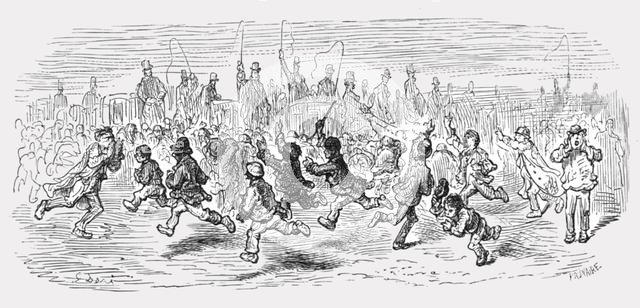 'Barnes Common - Calling the Carriages', 1872.  Creator: Gustave Doré.