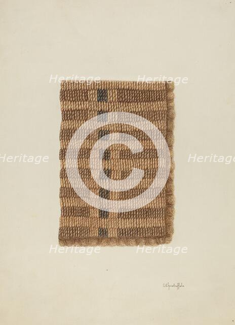 Woven Mat, c. 1940. Creator: Cornelius Christoffels.