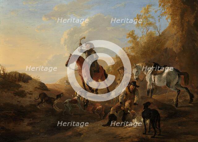 Hunters Resting, c.1650-c.1655. Creator: Dirck Stoop.