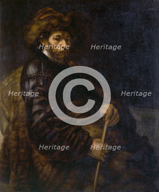 'A Seated Man with a Stick', c1800-c1850. Artist: Unknown.