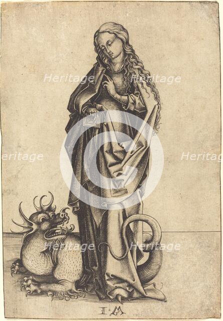 Saint Margaret, c. 1480/1490. Creator: Israhel van Meckenem.