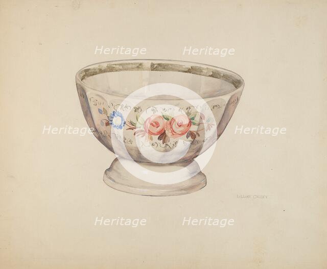 Bowl, c. 1937. Creator: Lillian Causey.