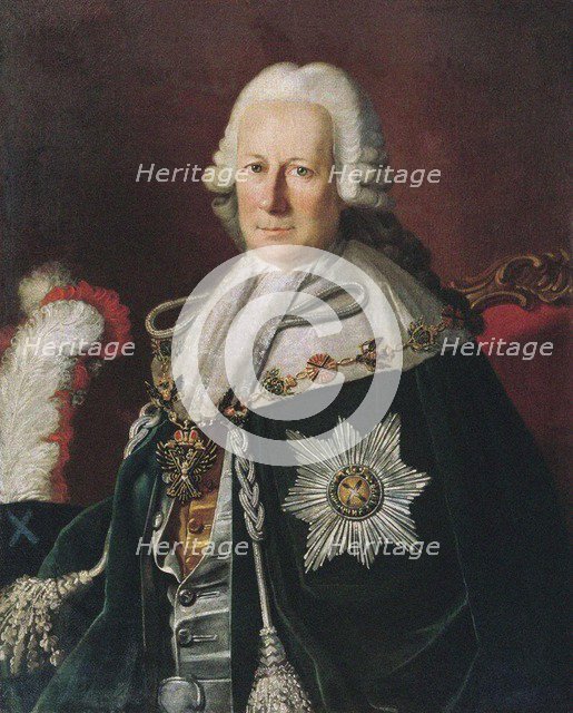 Portrait of the Admiral Semyon Ivanovich Mordvinov (1701-1777) (After Carl Ludwig Christineck)), 1771. Artist: Anonymous  