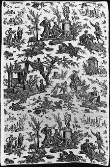 Le Sacrifice à l'Amour (Offrande à l'Amour) (Furnishing Fabric), France, c. 1795. Creator: Christophe-Philippe Oberkampf.