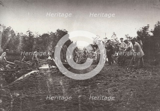 Prisoners at work, Sakhalin, Russia, 1890s.  Artist: Innokenty Ignatievich Pavlovsky