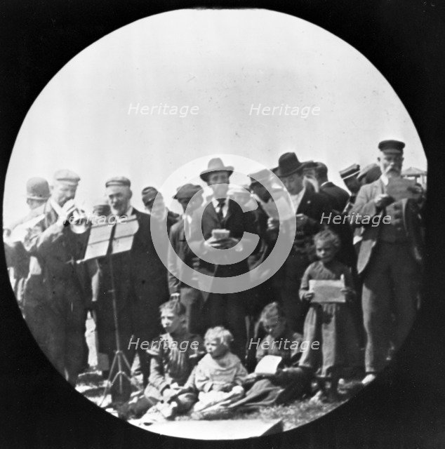 London City Mission group at Barnet Fair, London, 1900s. Artist: John Galt