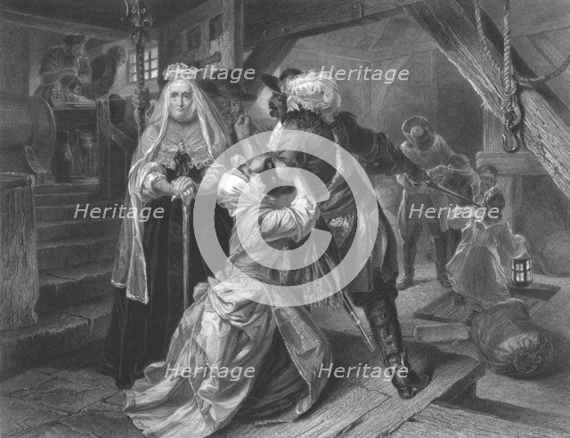 Arrest of Alice Lisle for sheltering fugitives from the Battle of Sedgemoor, 1685, (c1864). Artist: Frederick Heath.