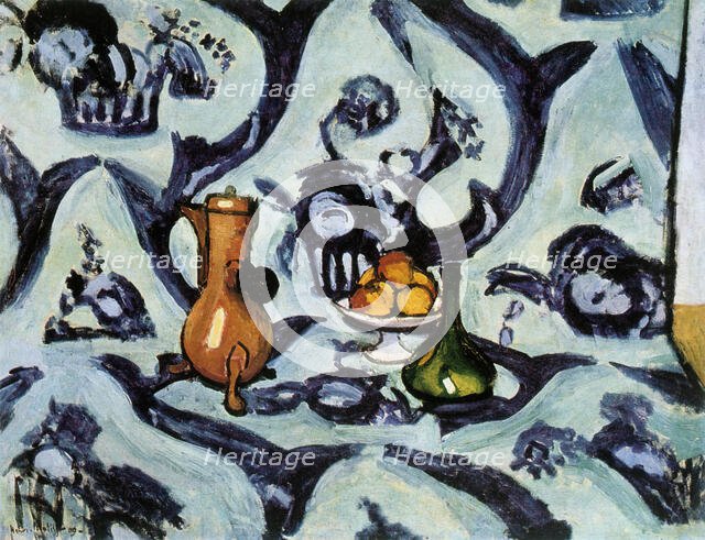 'Still Life with Blue Tablecloth', 1909. Creator: Henri Matisse.