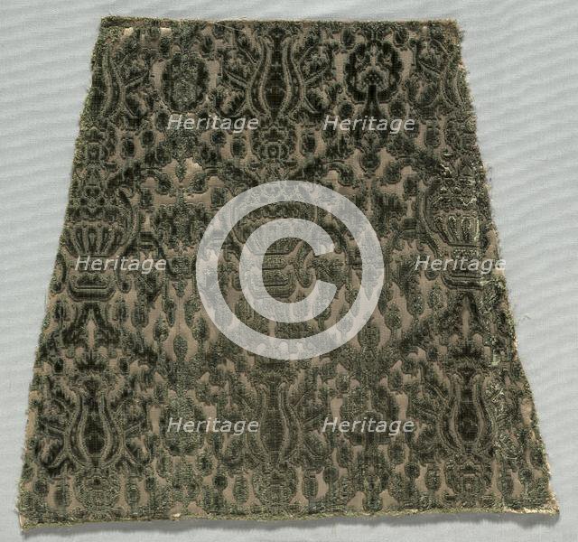 Velvet Fragments Sewn Together, late 1500s. Creator: Unknown.