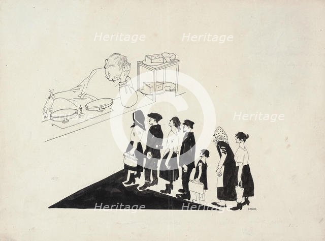 The Queue, 1920. Creator: Moor, Dmitri Stachievich (1883-1946).