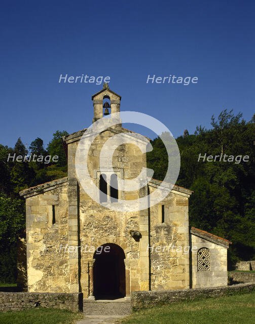 Facade, Church of the Holy Saviour of Valdedios, Asturias, Spain, 9th century, (2002).  Creator: LTL.