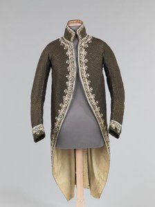 Cutaway coat, French, 1780-90. Creator: Unknown.