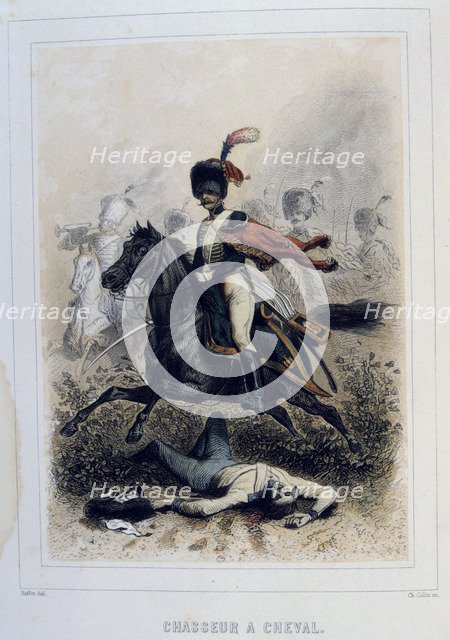 'Chasseurs à Cheval', (light cavalry), 1859.  Artist: Auguste Raffet