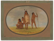 Four Flathead Indians, 1855/1869. Creator: George Catlin.