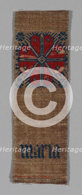 Fragment (From an Orphrey Band), Cologne, 15th century. Creator: Unknown.