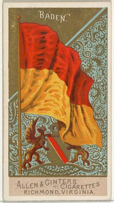 Baden, from Flags of All Nations, Series 2 (N10) for Allen & Ginter Cigarettes Brands, 1890. Creator: Allen & Ginter.