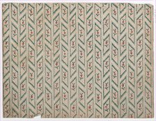 Sheet with overall red and green vine and dot pattern, 1750-1816., 1750-1816. Creator: Adriaan Rogge.