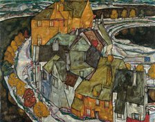 Crescent of Houses II (Island Town), 1915. Artist: Schiele, Egon (1890–1918)