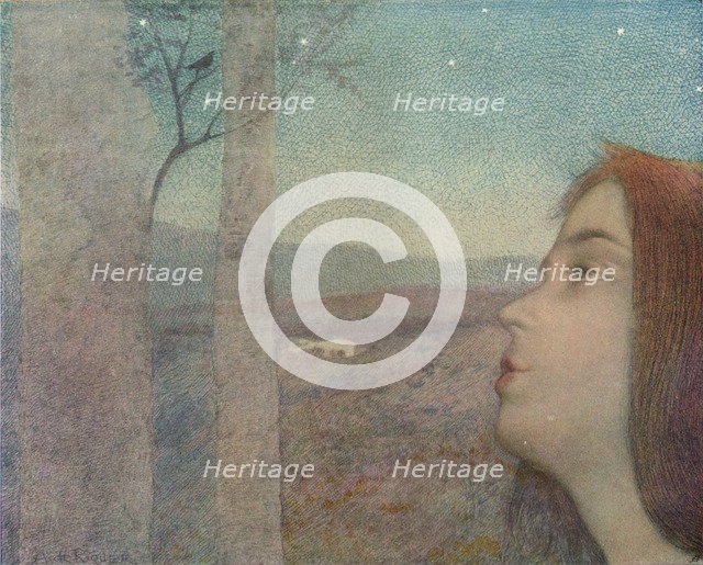 'Appel à l’oiseau (The Bird Call)', c1908. Artist: Alexandre de Riquer.