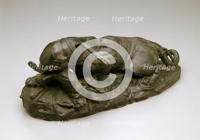 Chef modele for Jaguar Devouring a Hare, c1850. Creator: Antoine-Louis Barye.