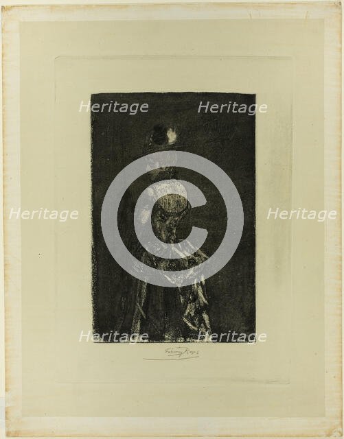 First Step, 1883. Creator: Félicien Rops.