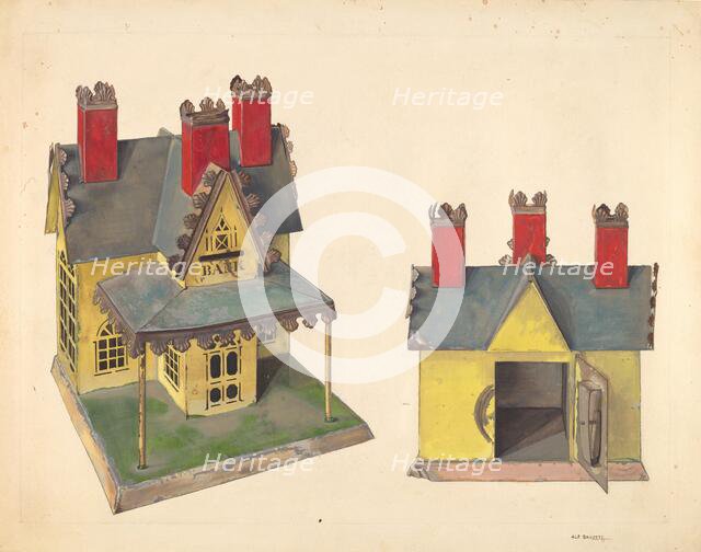 Toy Bank Building, c. 1938. Creator: Alf Bruseth.