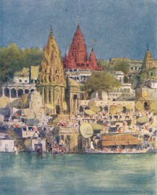 'A River Festival at Benares', 1905. Artist: Mortimer Luddington Menpes.