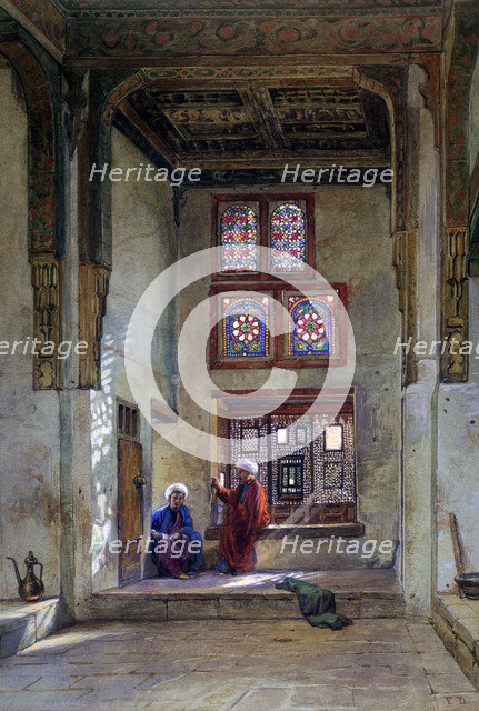 'Reception Room, Memlook Radnau Bey's House, Cairo', 1873. Artist: Frank Dillon