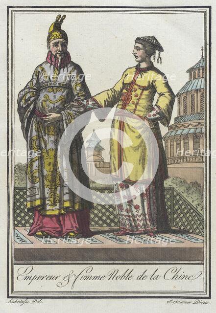 Costumes de Différents Pays, 'Empereur & Femme Noble de la Chine', c1797. Creator: Jacques Grasset de Saint-Sauveur.
