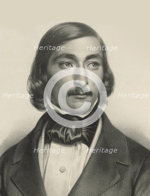Portrait of the violinist and composer Delphin Alard (1815-1888), c. 1840. Creator: Anonymous.