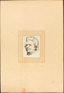 Head of a Man, published 1782. Creator: Johann Gottlieb Prestel.