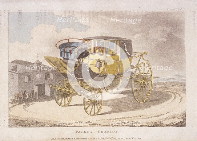 Patent chariot, 1809. Artist: Anon