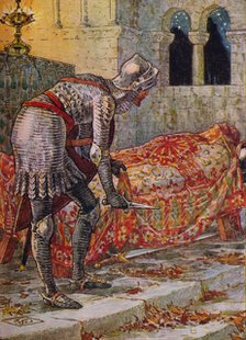 'Sir Lancelot in the Chapel Perilous', 1911.  Artist: Walter Crane.