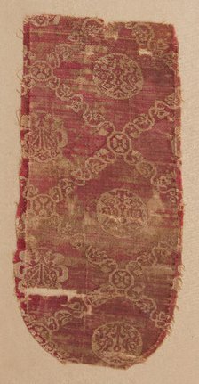 Textile with Diaper Pattern, Egyptian, 6th-9th century. Creator: Unknown.