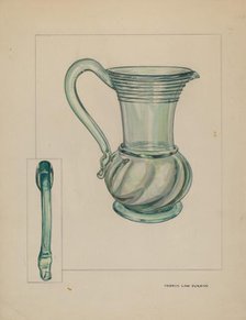 Glass Pitcher, c. 1937. Creator: Francis Law Durand.