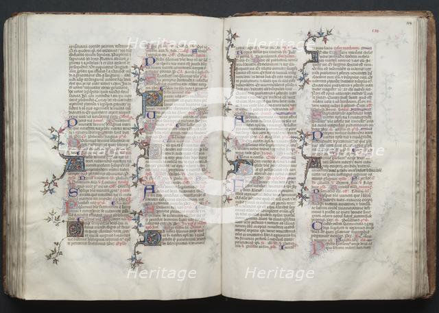 The Gotha Missal: Fol. 123v, Text, c. 1375. Creator: Master of the Boqueteaux (French); Workshop, and.