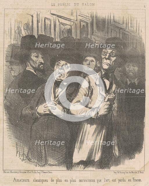 Amateurs classiques ... convaincus ..., 19th century. Creator: Honore Daumier.