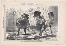 Comme quoi la propreté elle-même peut avoir se inconvénients, 1864.  Creator: Honore Daumier.
