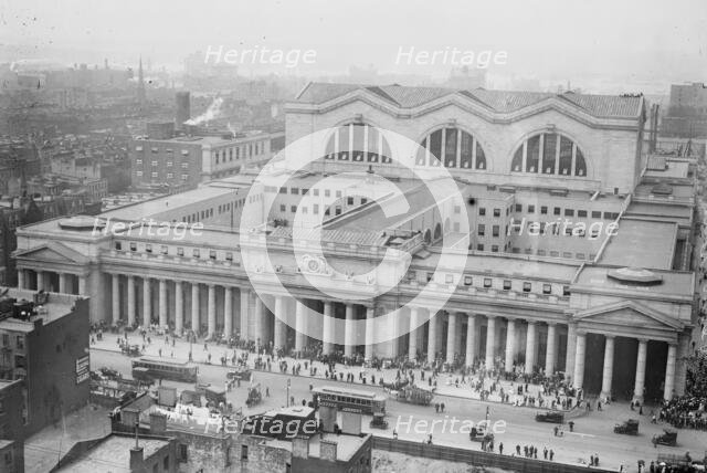 Penn. R.R. Station from Gimbel shop N.Y., between c1910 and c1915. Creator: Bain News Service.