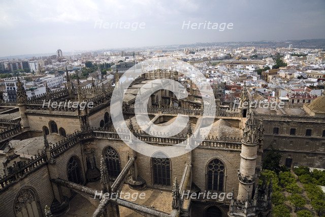 Cathedral and city, Seville, Andalusia, Spain, 2007. Artist: Samuel Magal