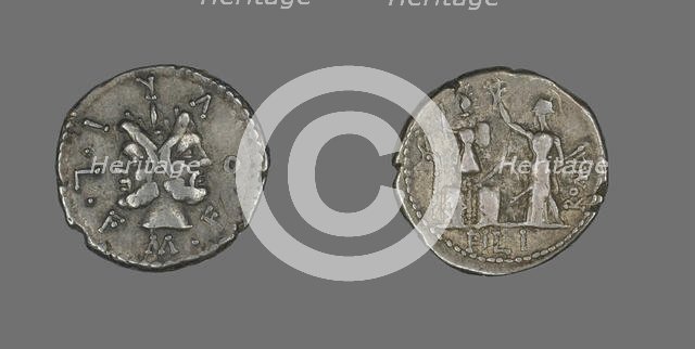 Denarius (Coin) Depicting the God Janus, 119 BCE. Creator: Unknown.