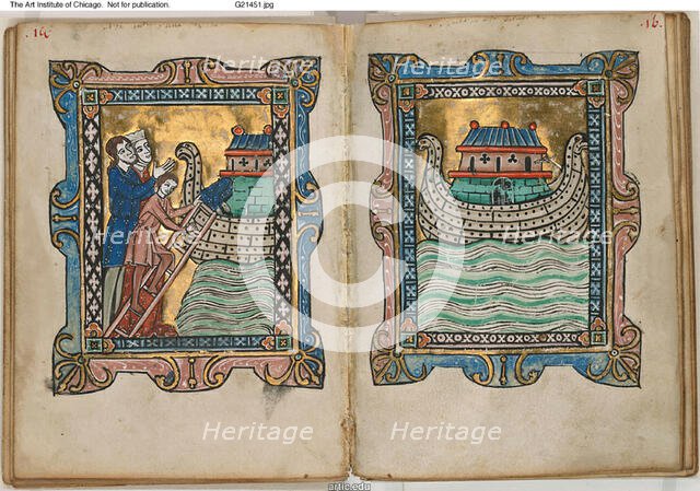 Cycle of Old and New Testament Images, Possibly Prefatory Cycle for a Psalter, c.1250. Creator: Unknown.