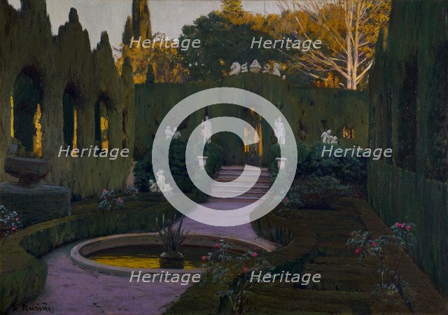 The Monforte gardens (Jardines de Monforte), 1917.